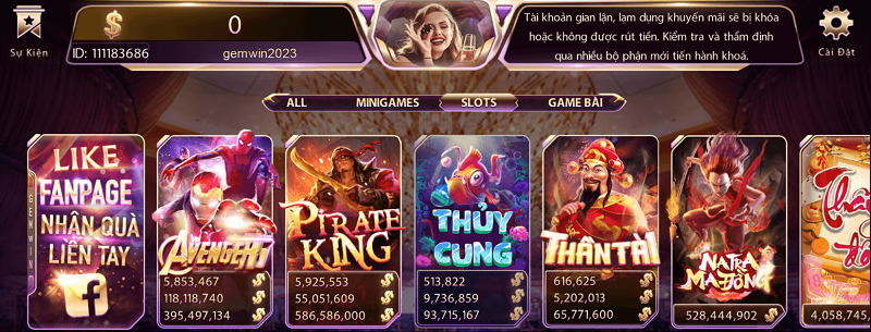Tham gia slot game trúng jackpot tiền tỷ